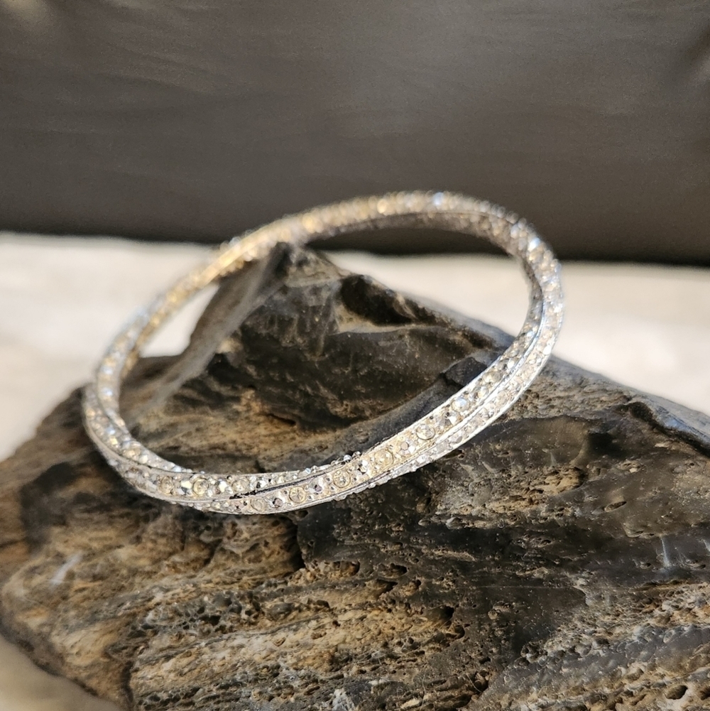 2/$10 - Lia Sophia silver bracelet with rhinestone